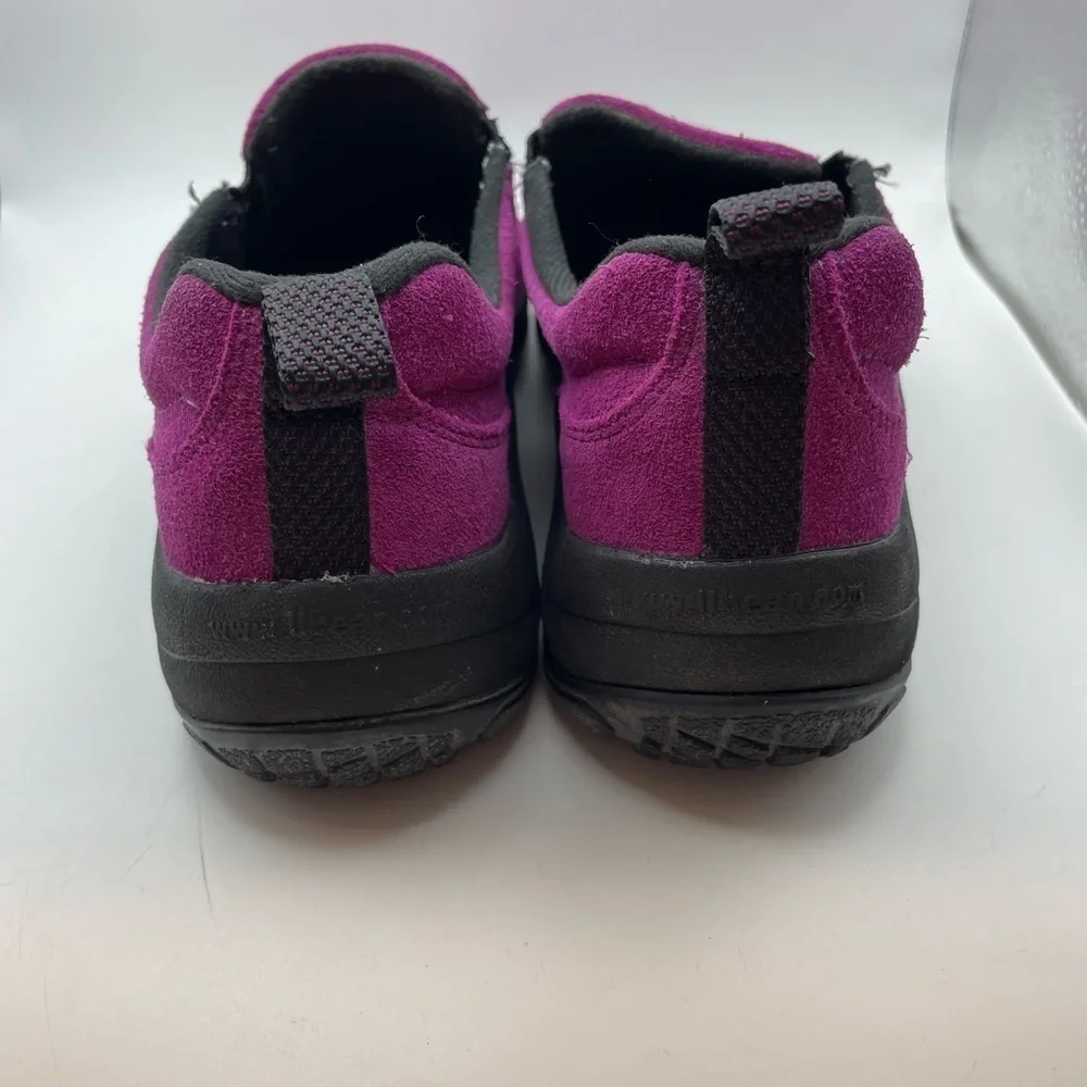 L.L Bean women’s purple slip on floral loafers size 5Y/ women’s 6.5